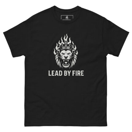 Lead by Fire“ T-Shirt – Urban Streetwear mit Löwen-Motiv