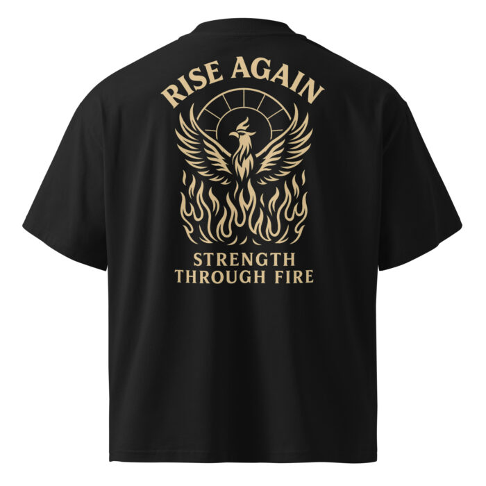 Rise Again Oversized T-Shirt – Phönix Backprint Streetwear